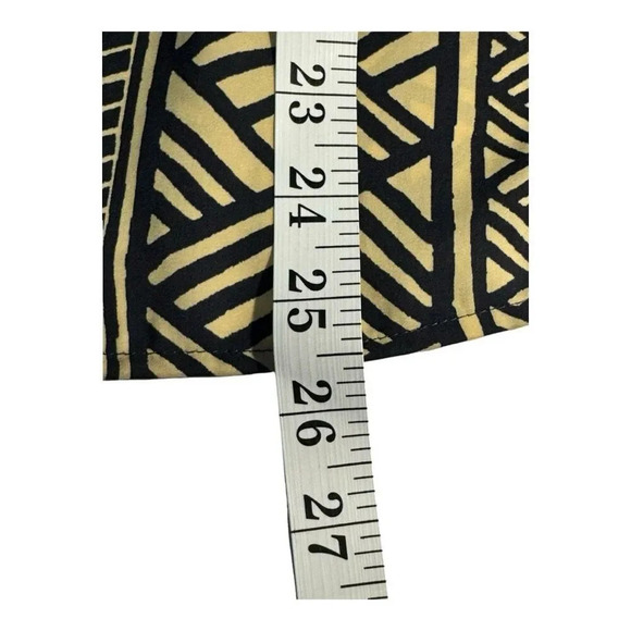 Banana Republic‎ Women's Small Geometric Print Short Sleeved Blouse Multicolor - Picture 6 of 8